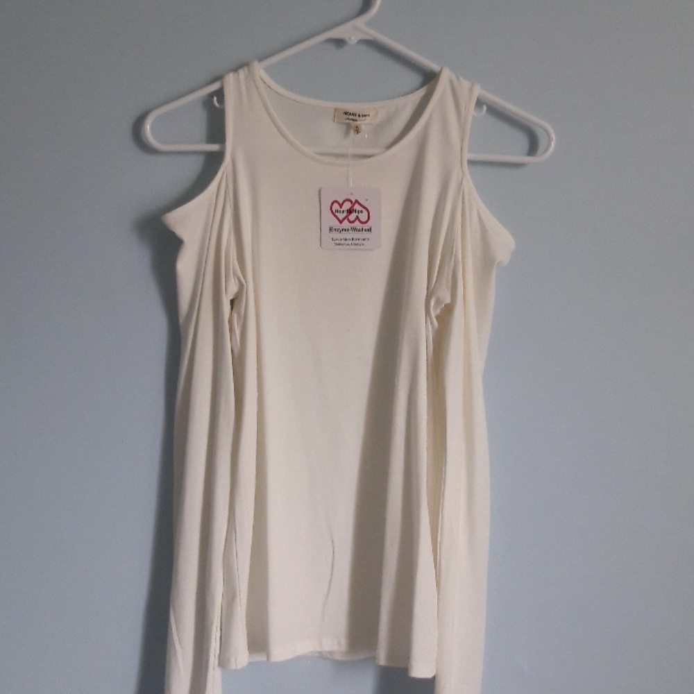 White long sleeve top